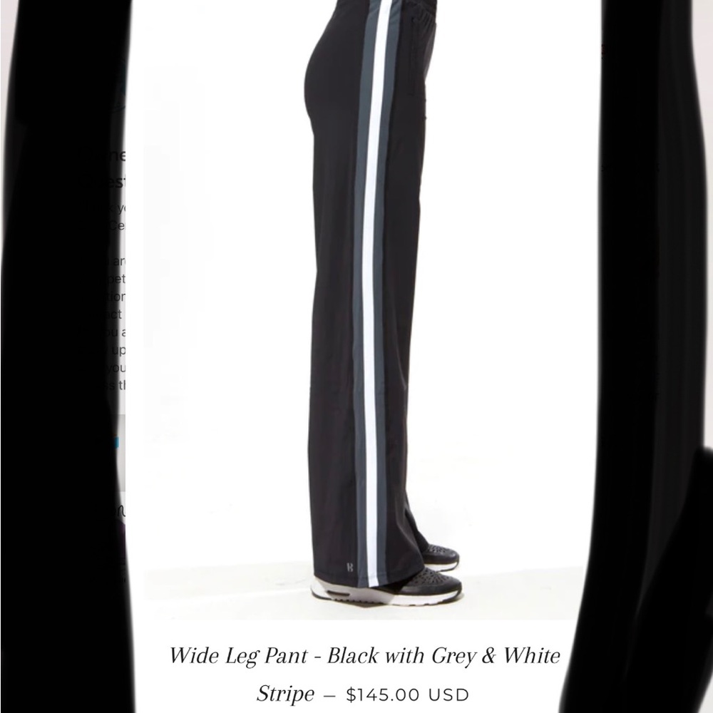 Wide pant leg athletic pants